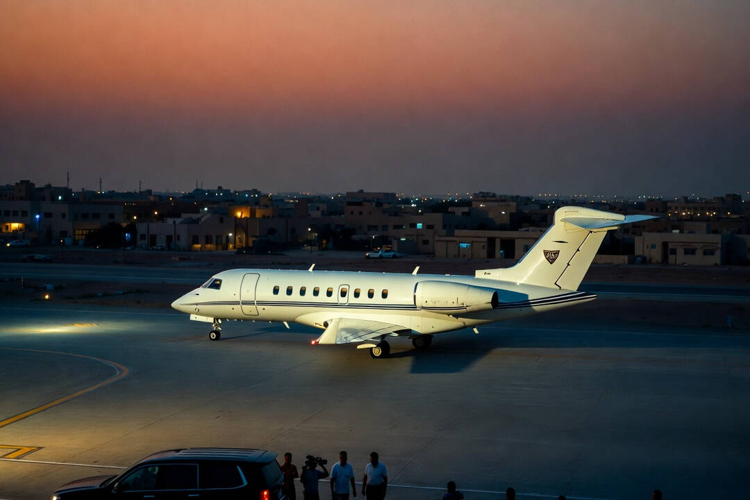 Jet privé prêt pour une extraction haut patrimoine du Moyen-Orient coordonnée par un gestionnaire de patrimoine en crise 2026